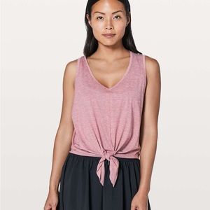 Women’s V-Neck Tie-Front Tank Top - Pink